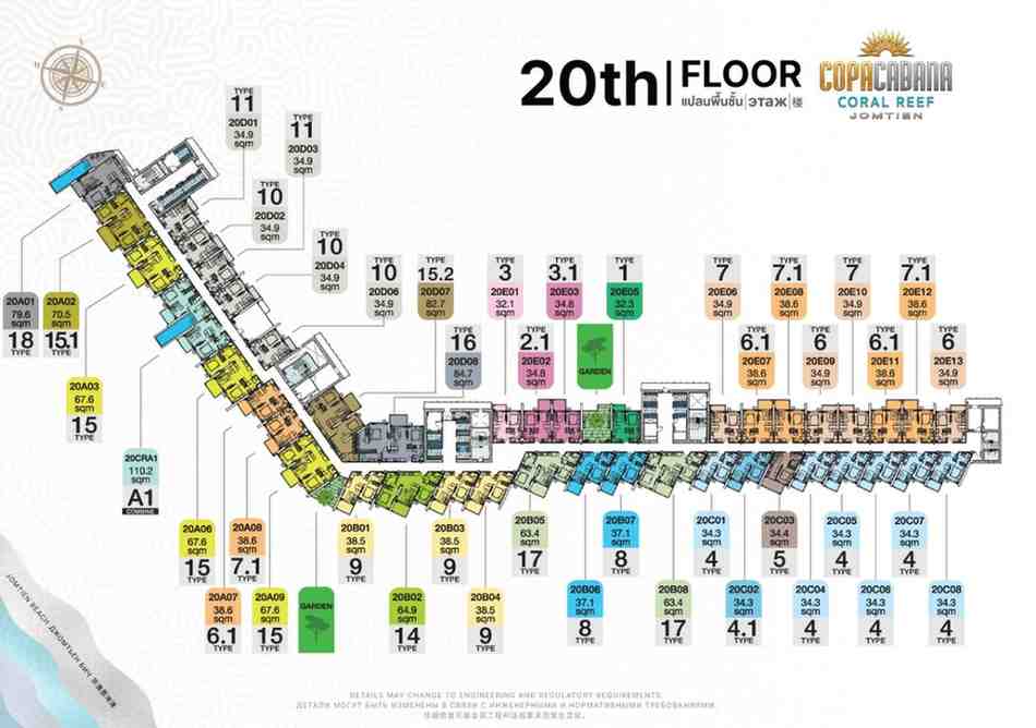 Copacabana Coral Reef 20th Floor Plan