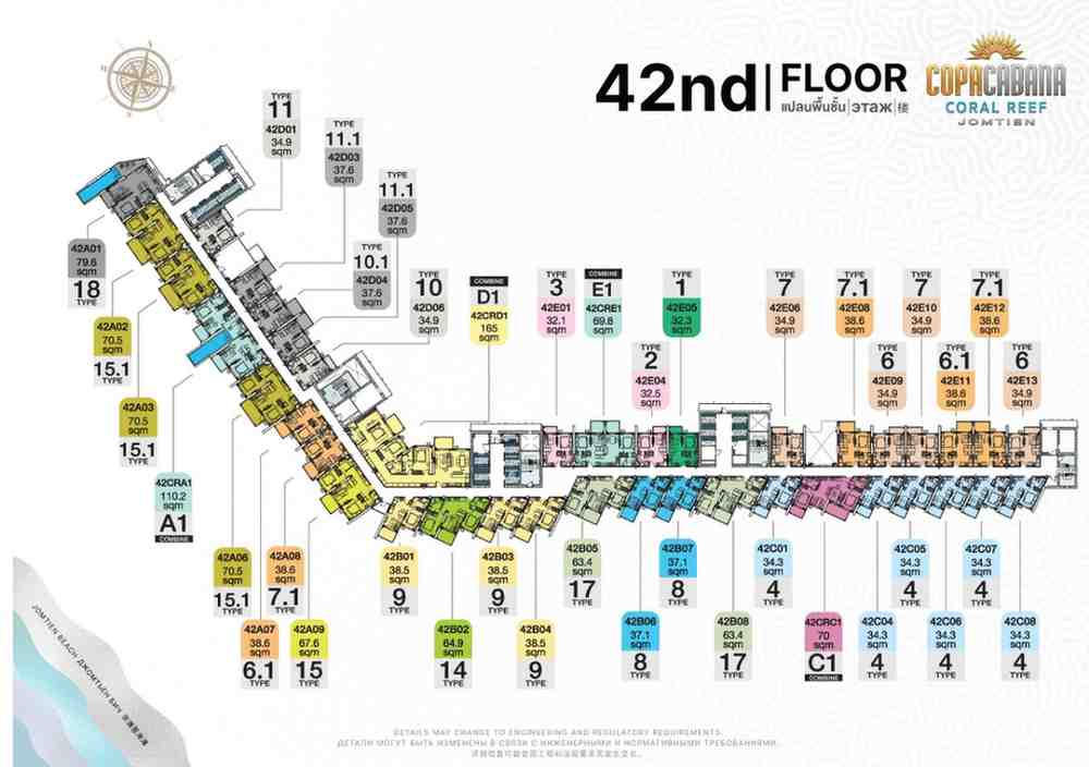 Copacabana Coral Reef 31st Floor Plan