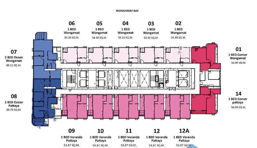 Once Wongamat Floor Plan 11