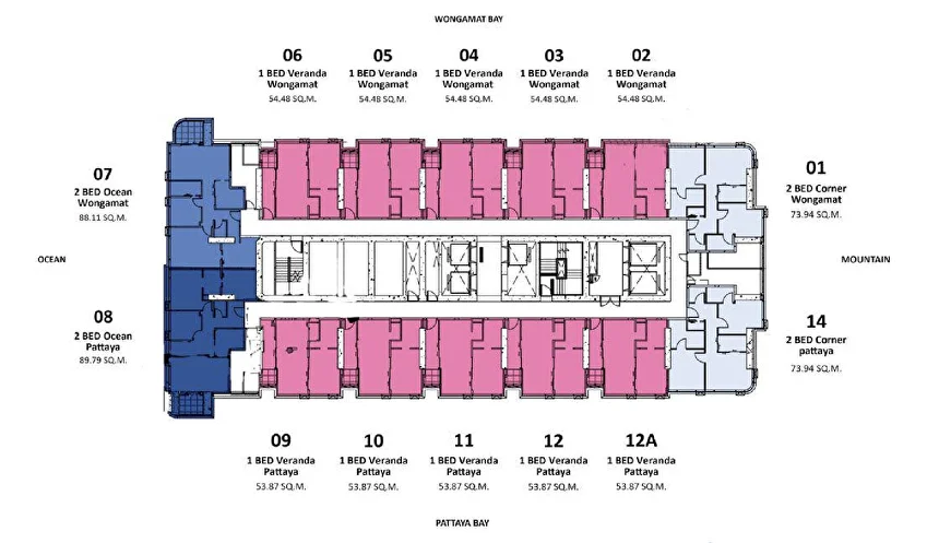Once Wongamat Floor Plan 7