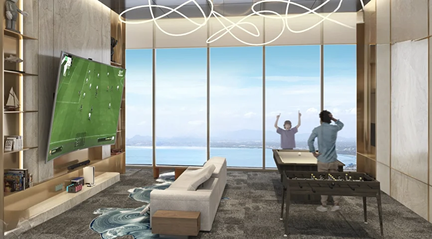 Sports Lounge with Simulator