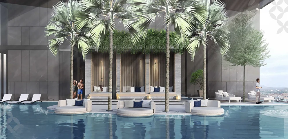 Sky Pool Lounge with Cabanas