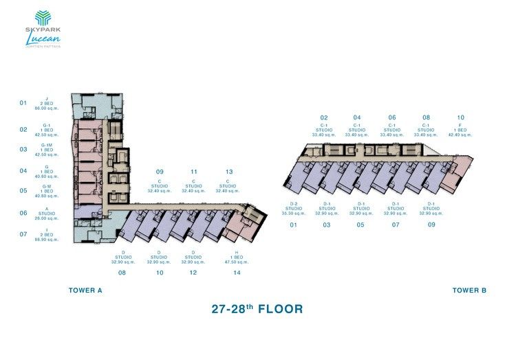Skypark Lucean 27th-28th Floor Plan