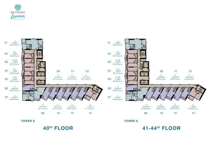 Skypark Lucean 40th-44th Floor Plan