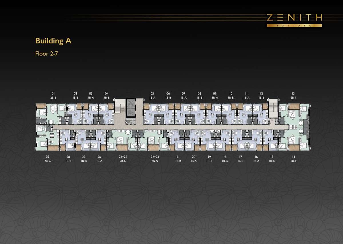 Zenith Pattaya Studio Floor Plan