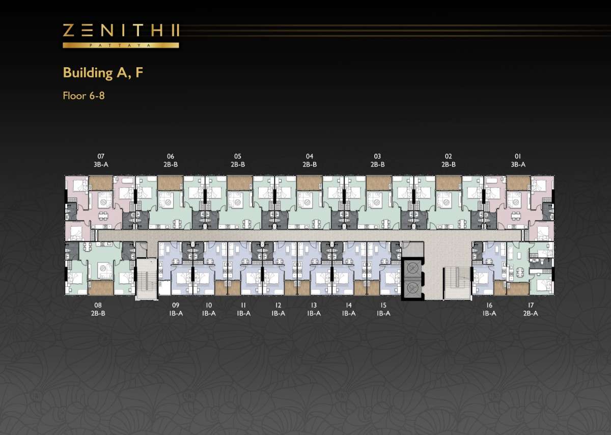 Zenith Pattaya II 1 Bedroom Plan